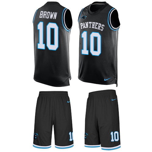 Men's Limited Corey Brown Nike Jersey Black - #10 Tank Top Suit NFL Carolina Panthers